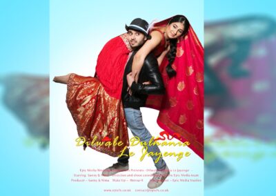 A man carrying a woman over his shoulder, "Dilwale Dulhania Le Jayenge" text.